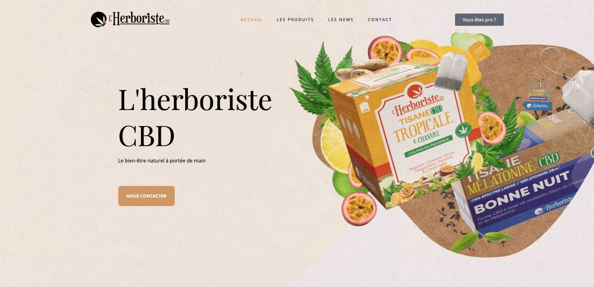 Site vitrine L'Herboriste CBD