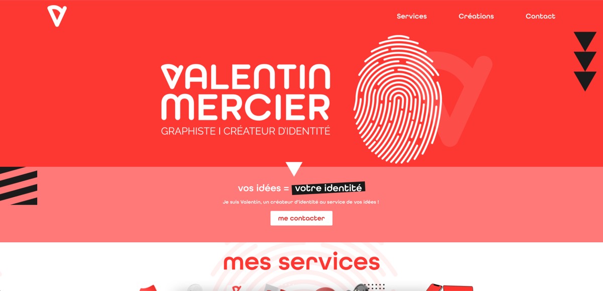 Site vitrine Valentin Mercier